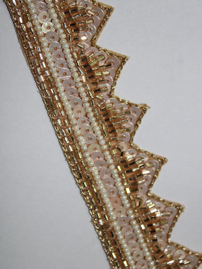 Gilded Elegance: Opulent Handcrafted Lace with Golden Embellishments - Luxurion World