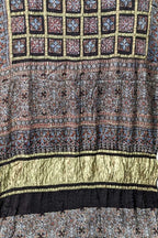 Shop the Stunning Black Ajrakh Modal Silk Saree - Hand Block Printed - Luxurion World