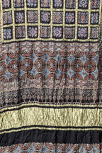 Shop the Black Ajrakh Modal Silk Saree - Hand Block Printed Today! - Luxurion World