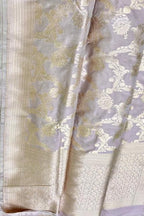 Pastel Banarasi Handloom Pure Katan Silk Saree - Luxurion World