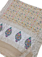 Dyeable Banarasi Handloom Pure Tussar Georgette Meenakari Saree - Luxurion World