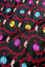 Elegant Black Banarasi Handloom Pure Katan Silk Kadwa Meenakari Saree - Luxurion World