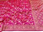 Pink Handloom Banarasi Pure Katan Silk Saree - Luxurion World