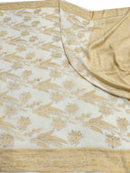 Dyeable Banarasi Handloom Pure Georgette Saree - Luxurion World