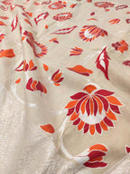 Dyeable Banarasi Handloom Pure Tussar Georgette Meenakari Saree - Luxurion World