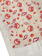 Dyeable Banarasi Handloom Pure Tussar Georgette Meenakari Saree - Luxurion World