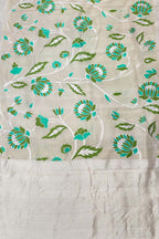Dyeable Banarasi Handloom Pure Tussar Georgette Meenakari Saree - Luxurion World