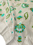 Dyeable Banarasi Handloom Pure Tussar Georgette Meenakari Saree - Luxurion World
