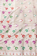 Dyeable Banarasi Handloom Pure Tussar Georgette Meenakari Saree - Luxurion World