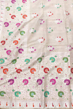 Dyeable Banarasi Handloom Pure Tussar Georgette Meenakari Saree - Luxurion World