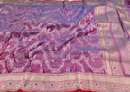 Purple Shot Banarasi Handloom Pure Katan Silk Saree - Luxurion World