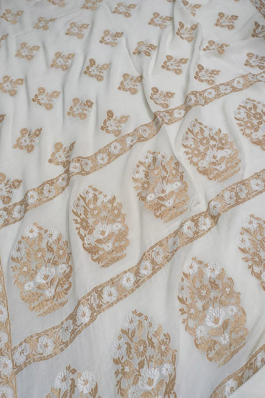 Dazzling Dyeable Banarasi Handloom Georgette Saree - Luxurion World