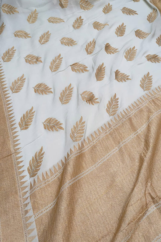 Dazzling Dyeable Banarasi Handloom Georgette Saree - Luxurion World