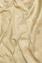 Pastel Banarasi Handloom Pure Katan Silk Kadwa Meenakari Saree - Luxurion World