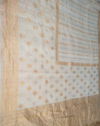 Dyeable Banarasi Handloom Pure Tussar Georgette Saree - Luxurion World