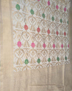 Dyeable Banarasi Handloom Pure Tussar Georgette Meenakari Saree - Luxurion World