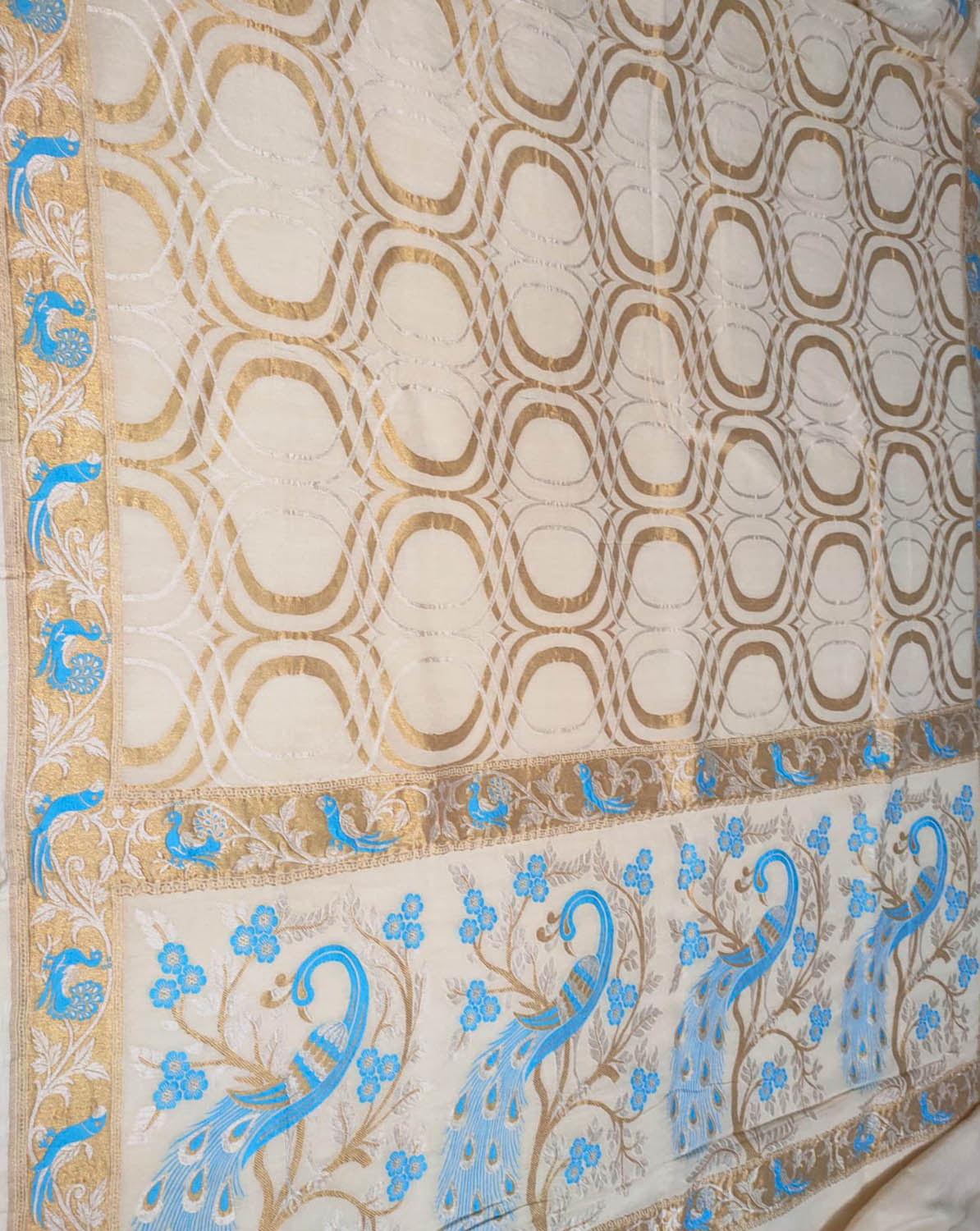 Dyeable Banarasi Handloom Pure Tussar Georgette Meenakari Saree - Luxurion World