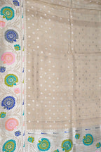 Dyeable Banarasi Handloom Pure Tussar Georgette Meenakari Saree - Luxurion World