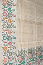 Dyeable Banarasi Handloom Pure Tussar Georgette Meenakari Saree - Luxurion World