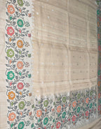 Dyeable Banarasi Handloom Pure Tussar Georgette Meenakari Saree - Luxurion World