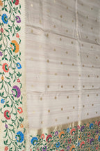 Dyeable Banarasi Handloom Pure Tussar Georgette Meenakari Saree - Luxurion World