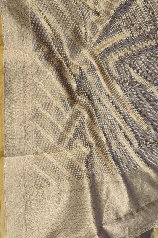 Black And Golden Banarasi Handloom Soft Tissue Silk Saree - Luxurion World