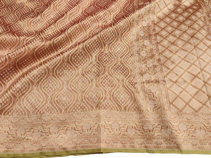 Red Banarasi Handloom Soft Tissue Silk Saree - Luxurion World
