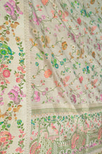 Dazzling Dyeable Handloom Banarasi Tussar Silk Meenakari Saree - Luxurion World