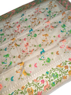 Dazzling Dyeable Handloom Banarasi Tussar Silk Meenakari Saree - Luxurion World