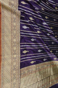Exquisite Blue Banarasi Handloom Katan Silk Saree - Luxurion World
