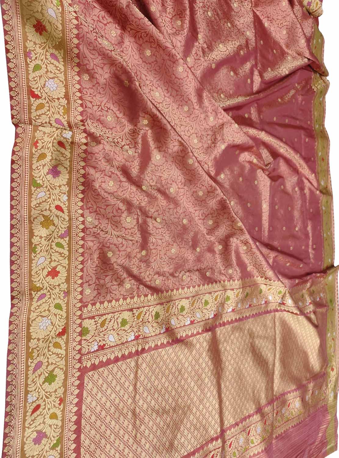 Exquisite Red Banarasi Handloom Silk Saree - Luxurion World