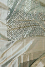 Green Banarasi Handloom Tissue Silk Saree - Luxurion World