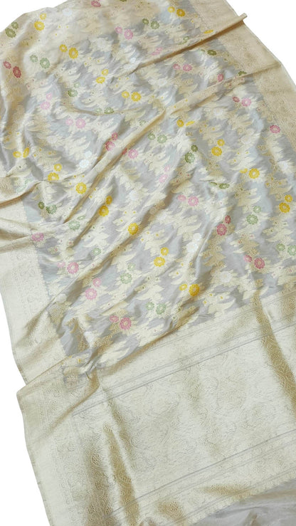 Exquisite Pastel Banarasi Handloom Tissue Silk Saree - Luxurion World
