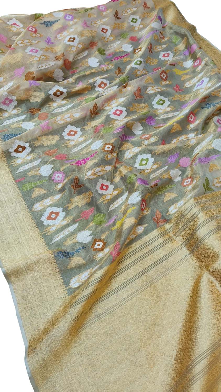 Exquisite Pastel Banarasi Tissue Silk Saree Collection - Luxurion World