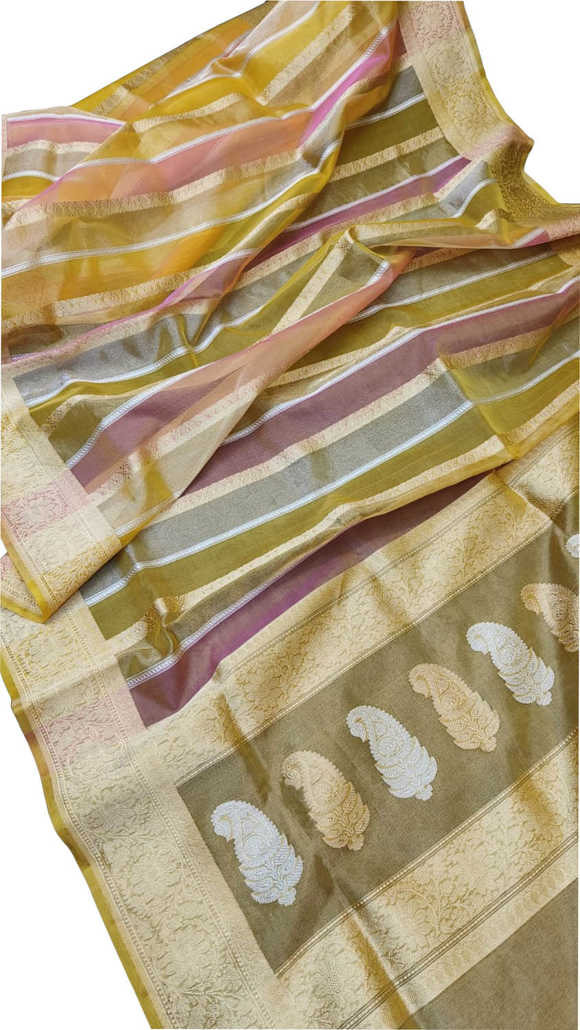 Exquisite Multicolor Banarasi Tissue Silk Saree - Luxurion World