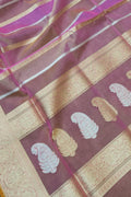 Exquisite Pink Banarasi Tissue Silk Saree - Handloom Pure - Luxurion World