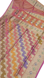 Exquisite Multicolor Banarasi Silk Rangkat Saree - Luxurion World