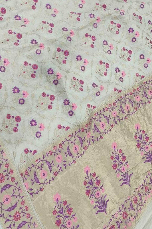 Elegant Dyeable Banarasi Tussar Georgette Saree - Luxurion World