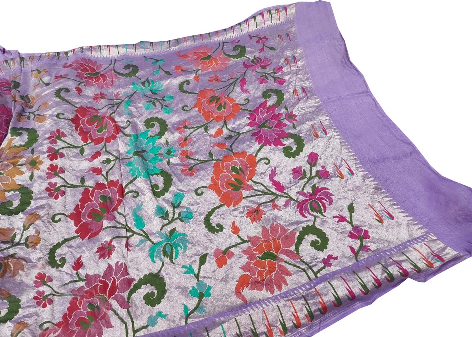 Elegant Purple Banarasi Tussar Georgette Saree - Luxurion World