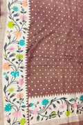 Elegant Maroon Banarasi Tussar Georgette Saree - Luxurion World
