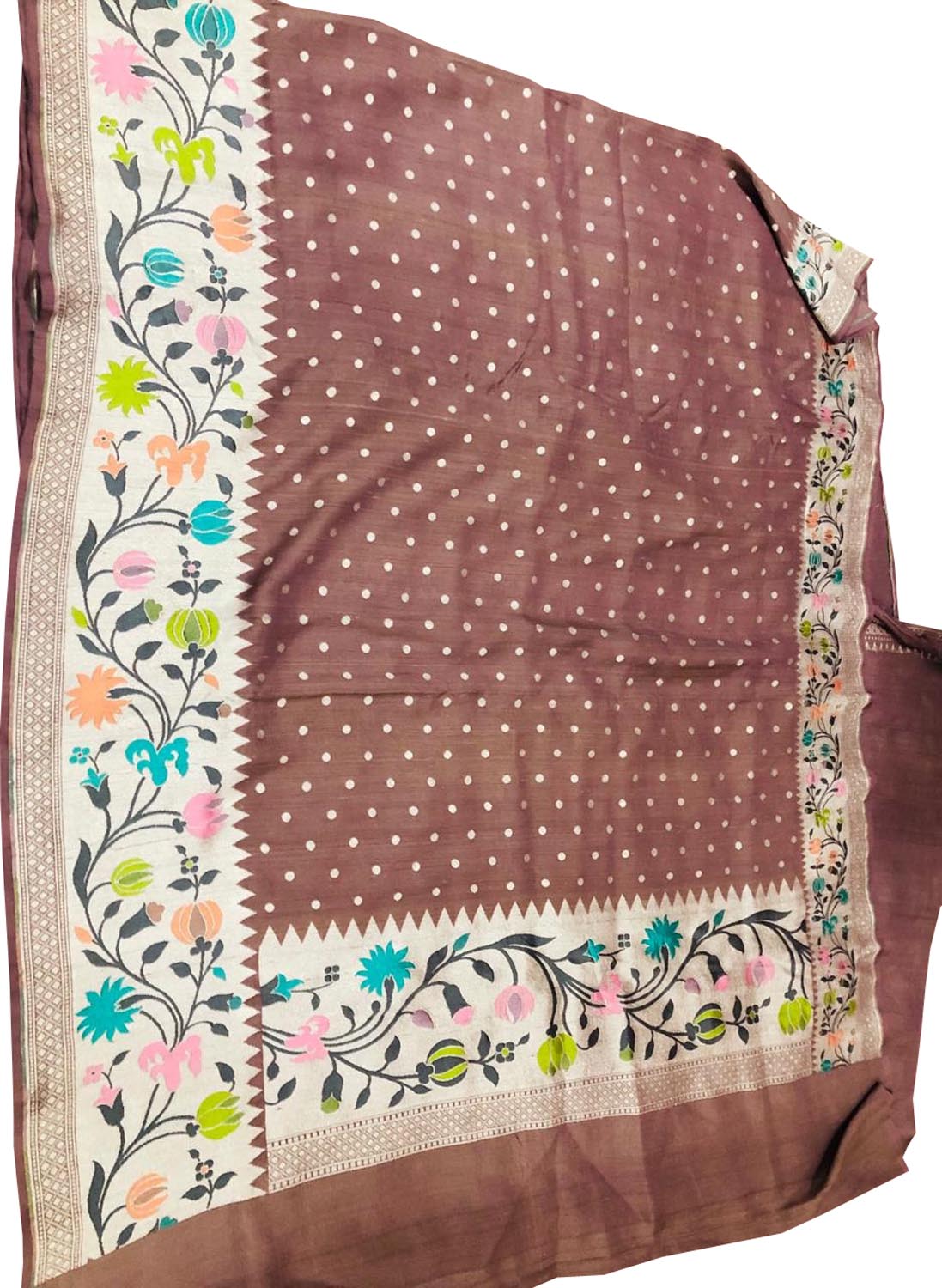 Elegant Maroon Banarasi Tussar Georgette Saree - Luxurion World