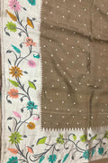 Elegant Brown Banarasi Tussar Georgette Saree - Luxurion World