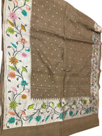 Elegant Brown Banarasi Tussar Georgette Saree - Luxurion World