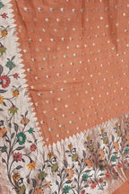 Elegant Orange Banarasi Tussar Georgette Saree - Luxurion World