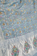 Elegant Blue Banarasi Tussar Georgette Saree - Luxurion World
