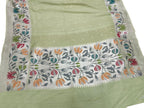 Green Banarasi Handloom Tussar Georgette Saree - Luxurion World