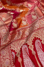 Multicolor Banarasi Rangkat Handloom Pure Katan Silk Saree - Luxurion World