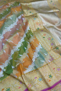 Exquisite Multicolor Banarasi Handloom Rangkat Pure Katan Silk Saree - Luxurion World
