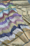 Exquisite Multicolor Banarasi Handloom Rangkat Pure Katan Silk Saree - Luxurion World