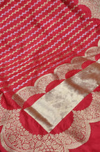 Red Handloom Banarasi Pure Katan Silk Sona Roopa Saree - Luxurion World